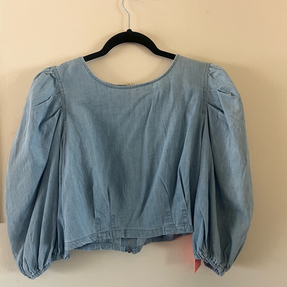 Denim cropped top